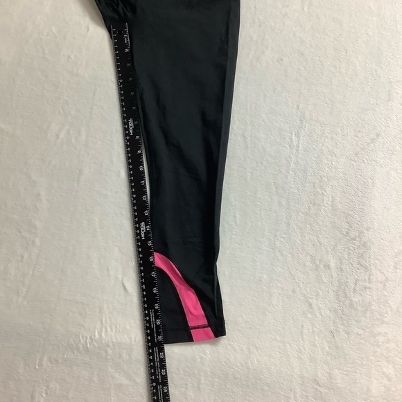 Lululemon Run Inspire Crop Legging Black / Pink / Pinkelicious Sz 4 - Picture 7 of 10